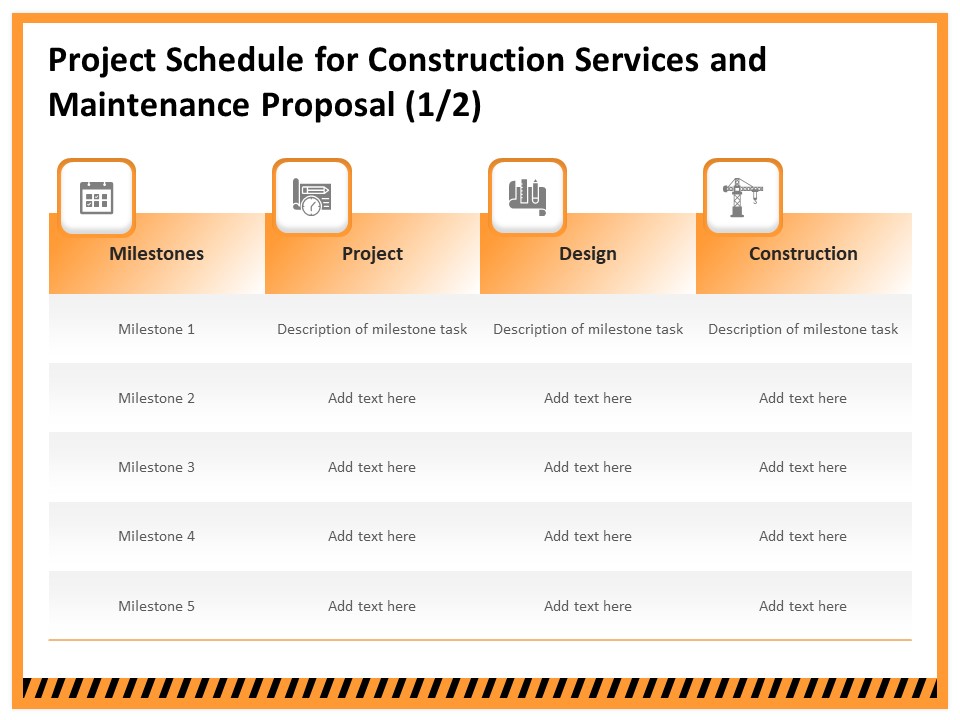 Building Assembly Conservation Solutions Project Schedule For Construction Services And Maintenance Proposal Demonstration PDF