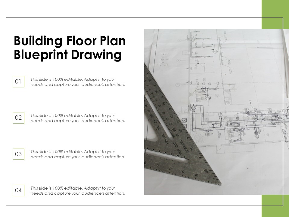 Building Floor Plan Blueprint Drawing Ppt PowerPoint Presentation File Rules PDF