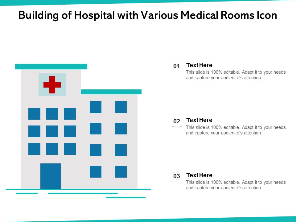 Building Of Hospital With Various Medical Rooms Icon Ppt PowerPoint Presentation File Example Topics PDF