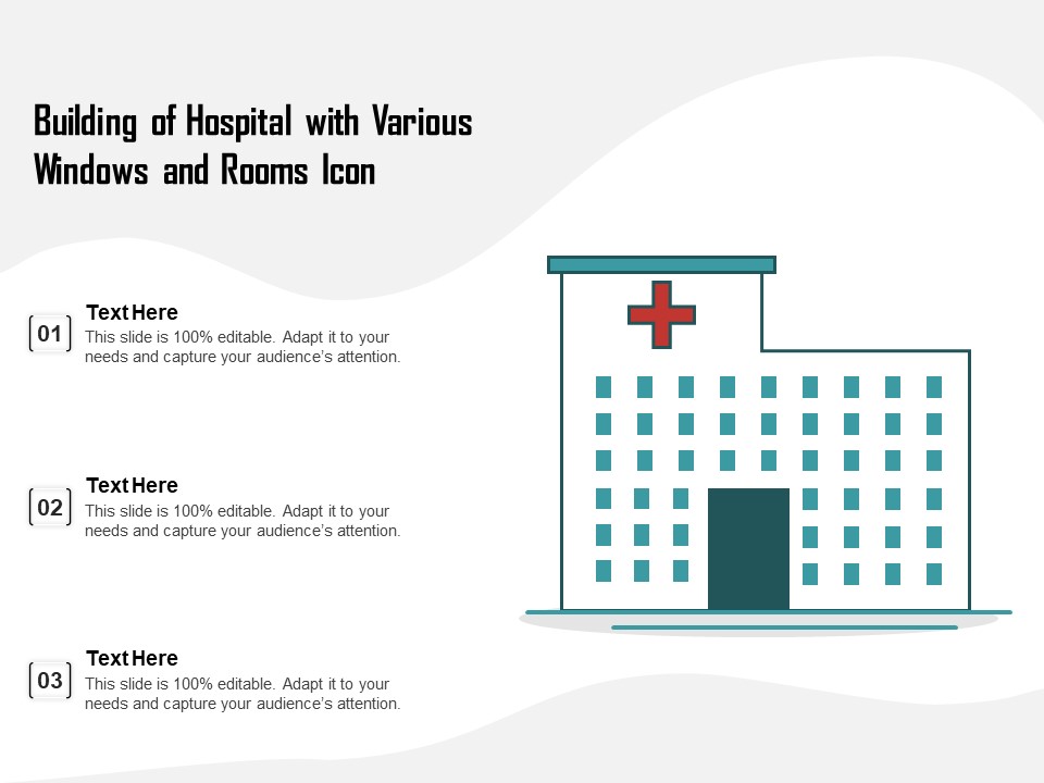 Building Of Hospital With Various Windows And Rooms Icon Ppt PowerPoint Presentation Outline Picture PDF