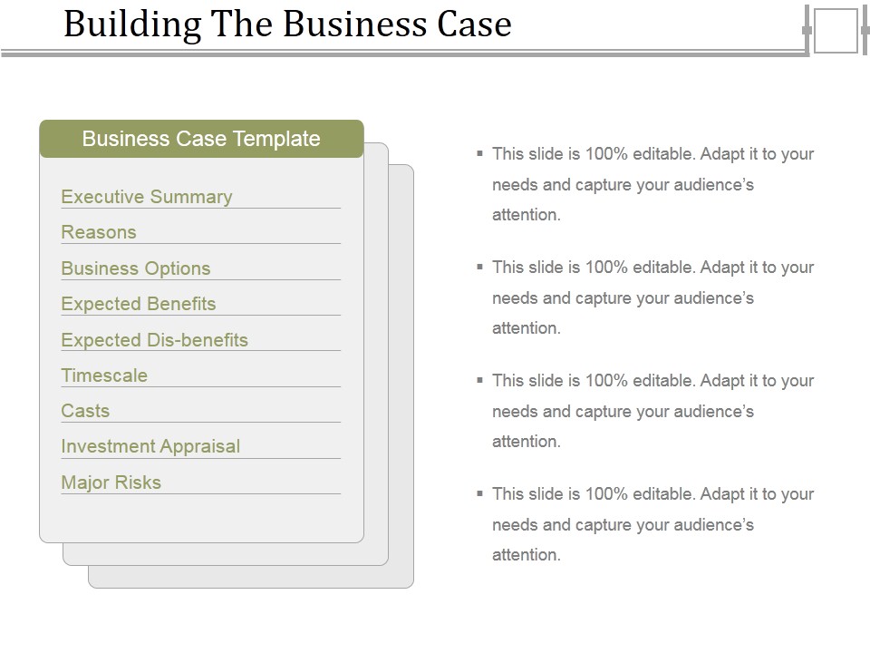 Building The Business Case Ppt PowerPoint Presentation Infographics Format