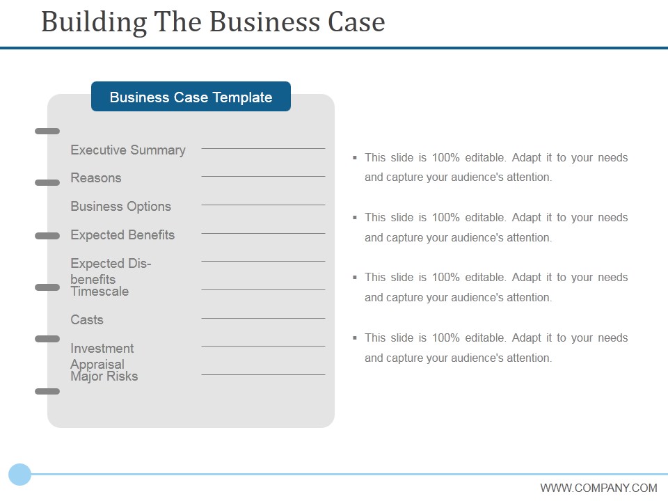 Building The Business Case Ppt PowerPoint Presentation Portfolio Graphics Template