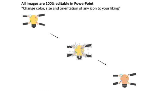 Bulb And Tools For Creative Idea Generation Powerpoint Template
