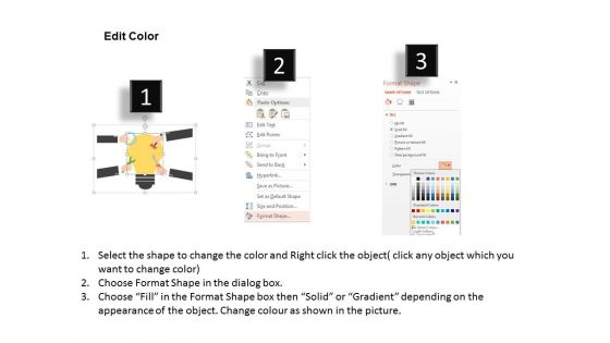 Bulb And Tools For Creative Idea Generation Powerpoint Template