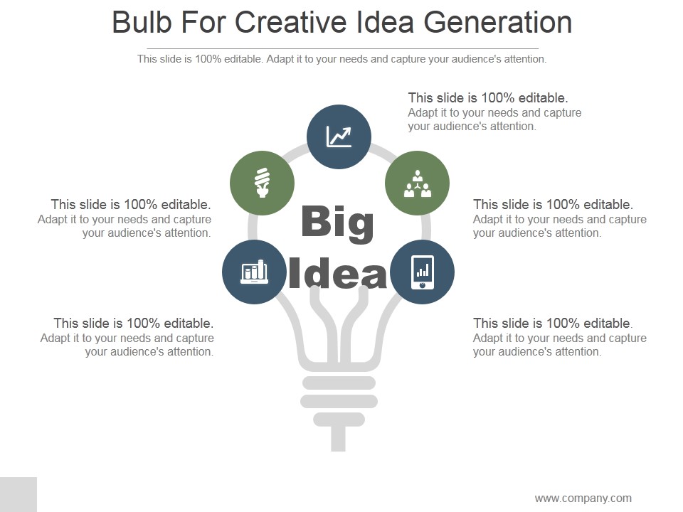Bulb For Creative Idea Generation Ppt PowerPoint Presentation Templates