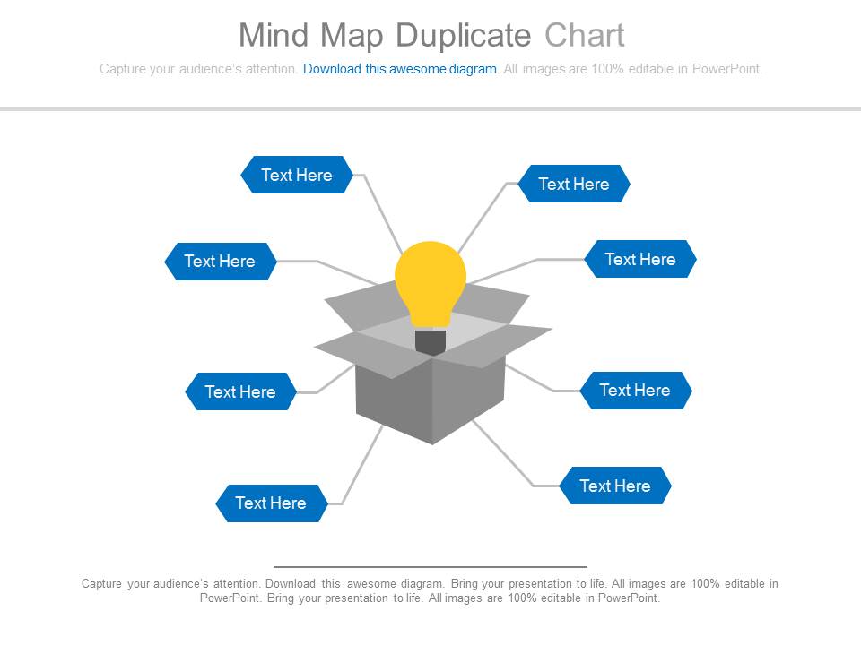 Bulb In Box With Text Tags Powerpoint Slides