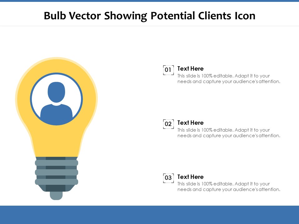 Bulb Vector Showing Potential Clients Icon Ppt PowerPoint Presentation Infographics Designs Download PDF