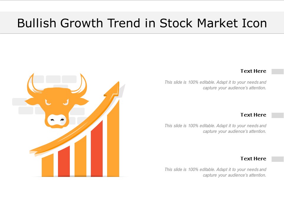 Bullish Growth Trend In Stock Market Icon Ppt PowerPoint Presentation File Infographic Template PDF