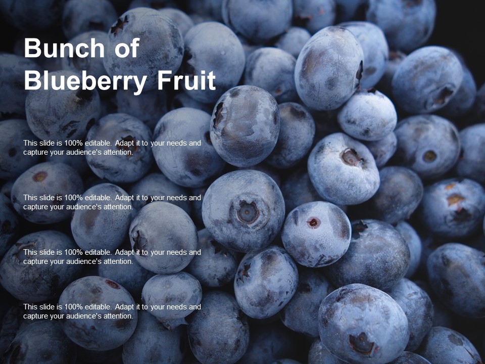 Bunch Of Blueberry Fruit Ppt Powerpoint Presentation Model Clipart Images