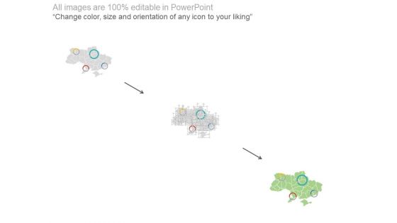 Business Area Map With Percentage Value Powerpoint Slides