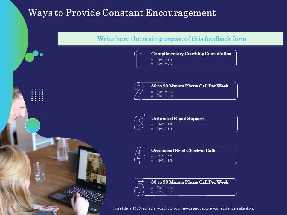 Business Coaching Ways To Provide Constant Encouragement Ppt PowerPoint Presentation Summary Elements PDF
