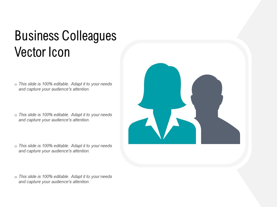 Business Colleagues Vector Icon Ppt PowerPoint Presentation Ideas Designs