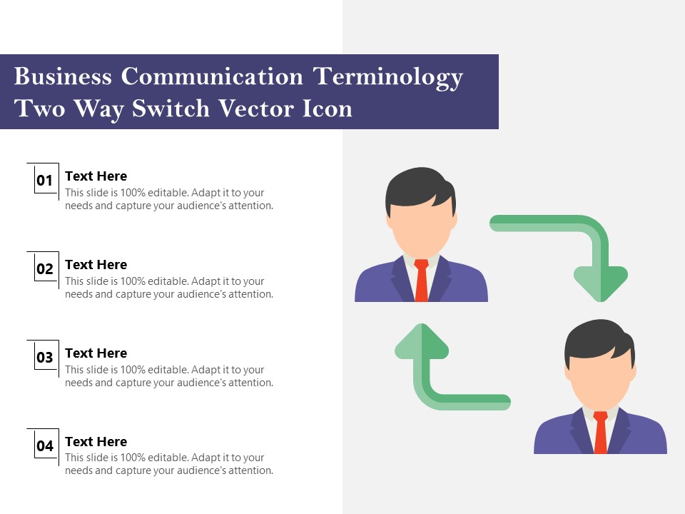 Business Communication Terminology Two Way Switch Vector Icon Ppt PowerPoint Presentation Layouts Portrait PDF