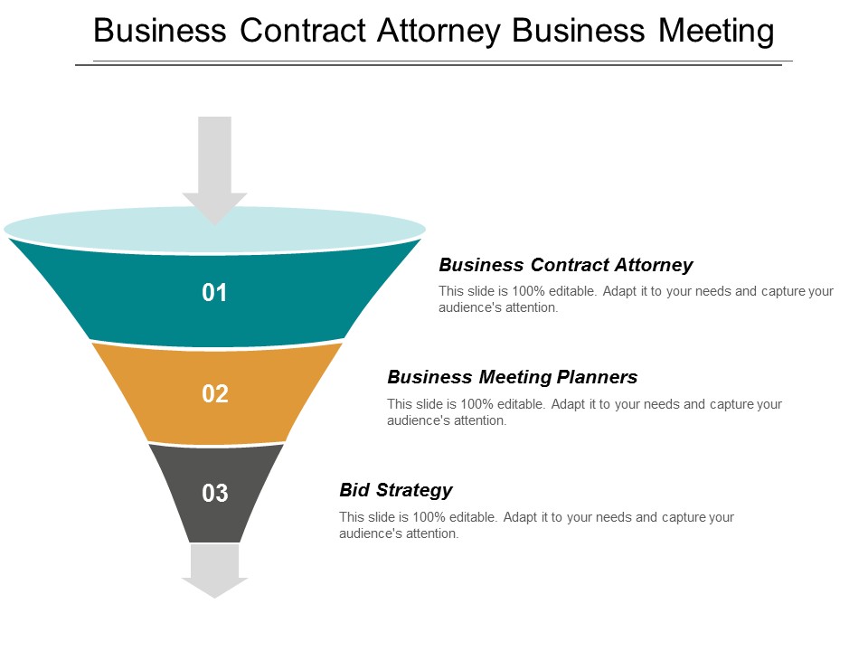 Business Contract Attorney Business Meeting Planners Bid Strategy Ppt PowerPoint Presentation Styles Graphics Template