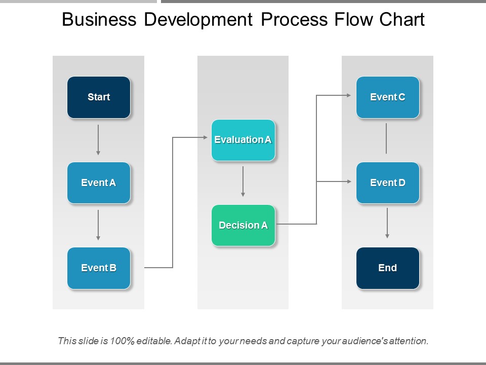 Business Development Process Flow Chart Ppt PowerPoint Presentation Icon Show