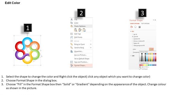 Business Diagram Linked Circle For Strategic Planning Process Presentation Template