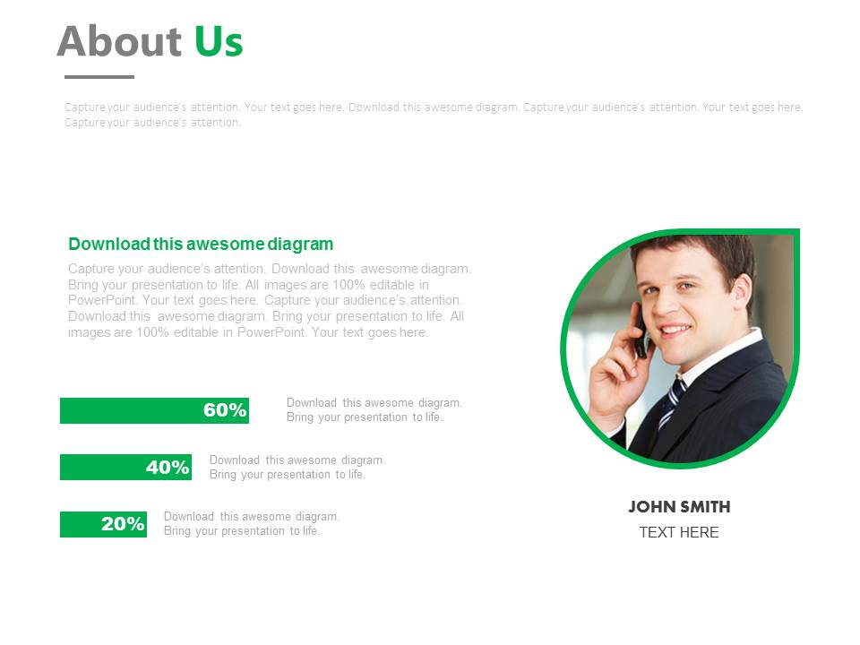 Business Employee Profile Growth Chart Powerpoint Slides