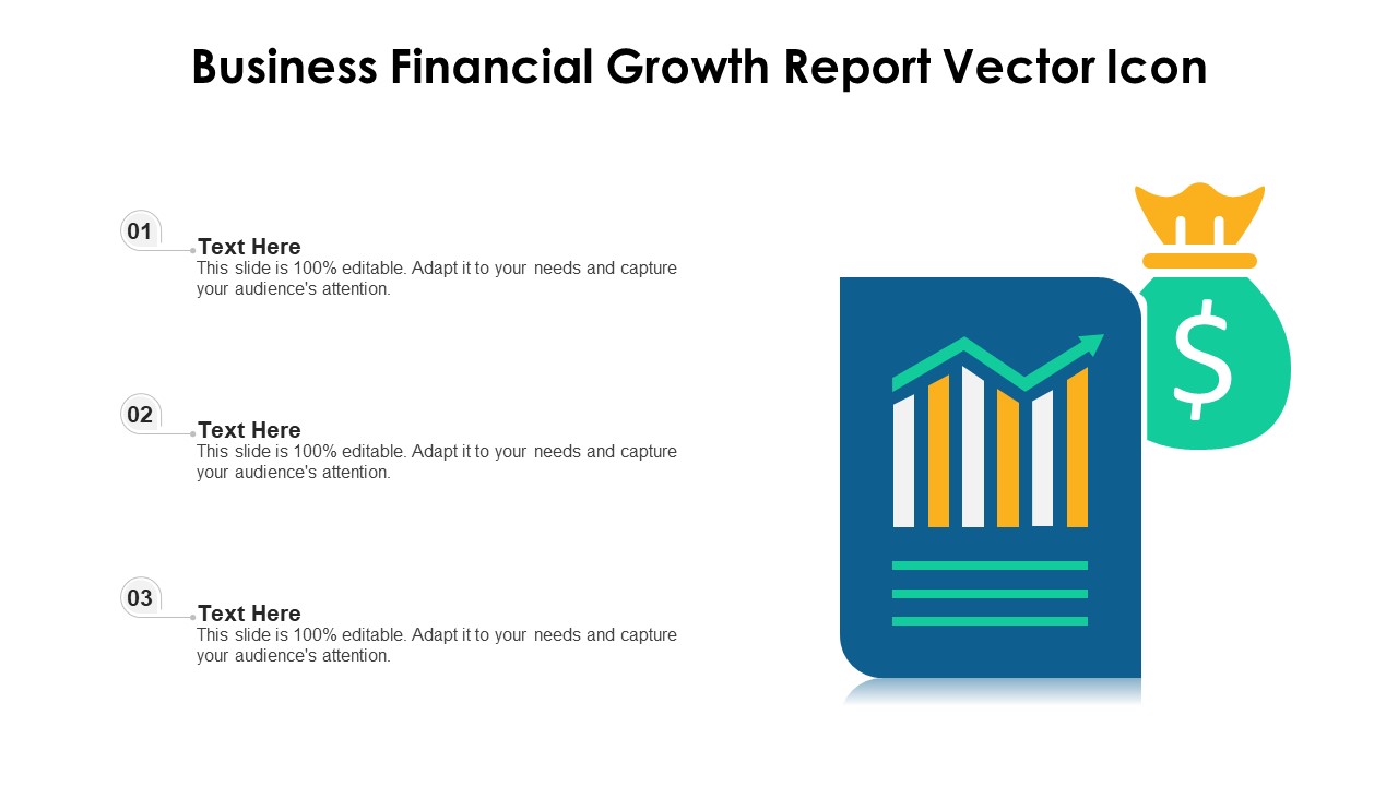 Business Financial Growth Report Vector Icon Ppt Outline Microsoft PDF