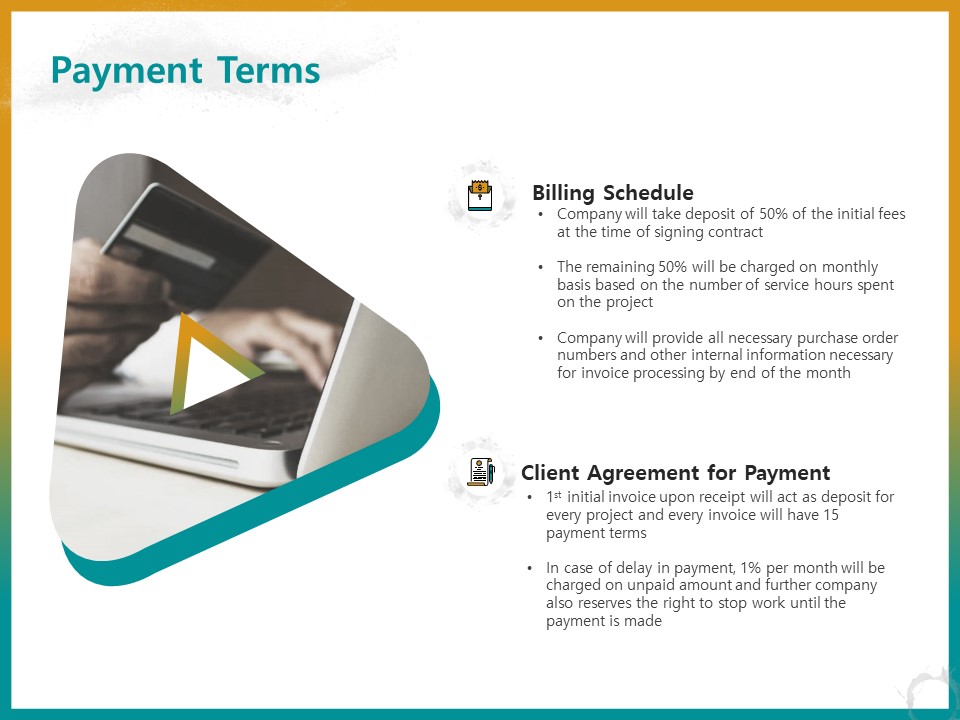 Business For ID Printing Payment Terms Ppt Show Layout PDF