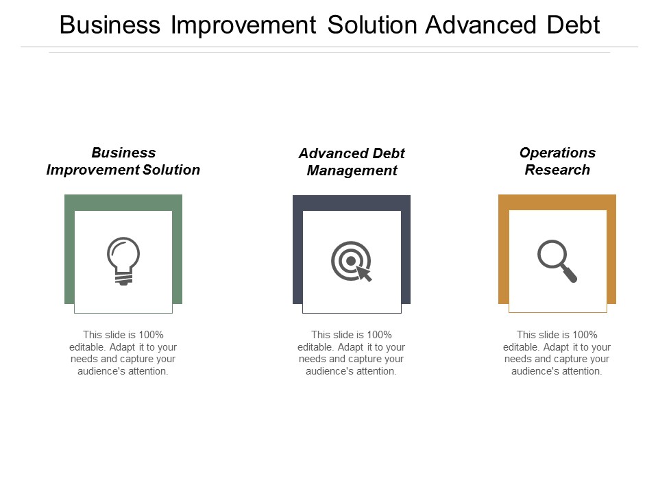 Business Improvement Solution Advanced Debt Management Operations Research Ppt PowerPoint Presentation Professional Topics