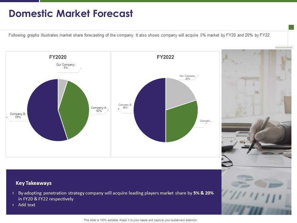 Business Intelligence Report Domestic Market Forecast Ppt Slides Guide PDF