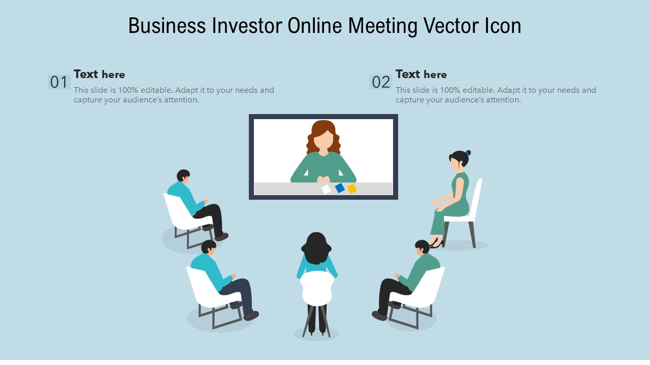 Business Investor Online Meeting Vector Icon Ppt PowerPoint Presentation Gallery Clipart PDF