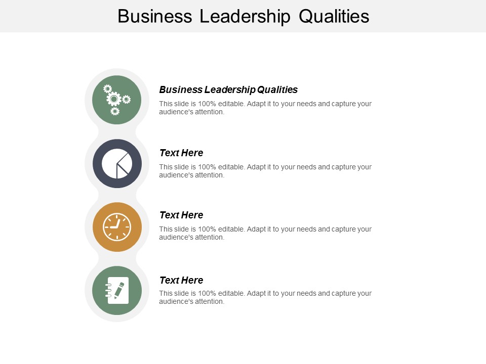 Business Leadership Qualities Ppt PowerPoint Presentation Outline Show Cpb