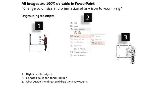 Business Man With Performance Checklist Powerpoint Template
