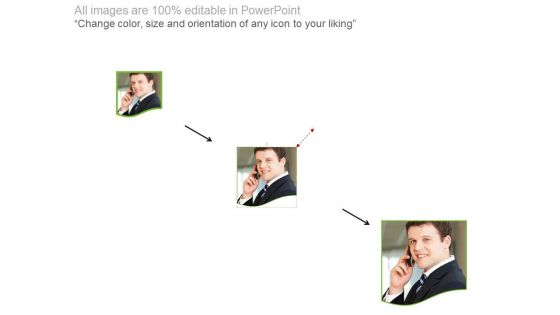 Business Man With Two Quotes Space Powerpoint Slides