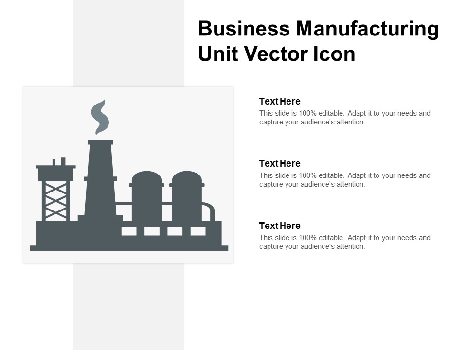 Business Manufacturing Unit Vector Icon Ppt PowerPoint Presentation Layouts Examples