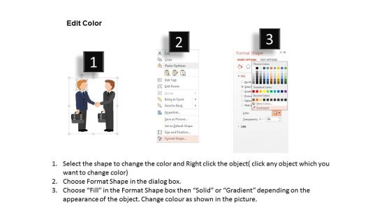 Business Men Shaking Hands For Partnership Powerpoint Template