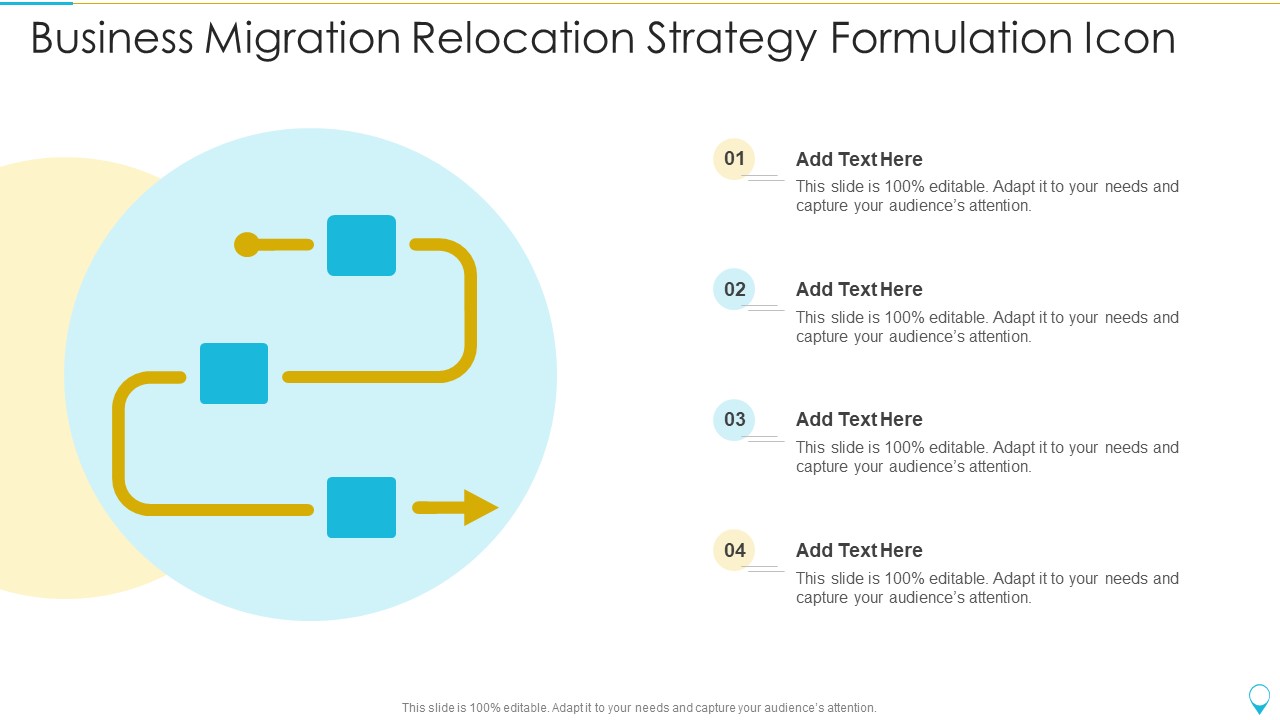 Business Migration Relocation Strategy Formulation Icon Portrait PDF