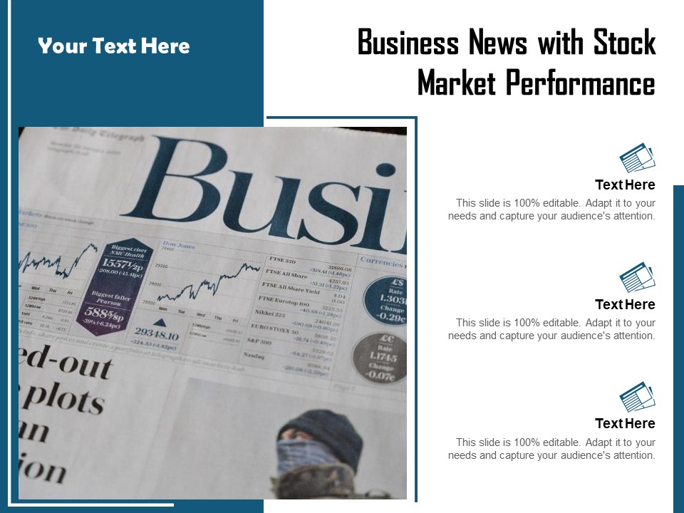Business News With Stock Market Performance Ppt PowerPoint Presentation Infographic Template Introduction PDF