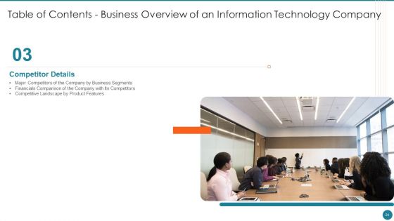 Business Overview Of An Information Technology Company Ppt PowerPoint Presentation Complete Deck With Slides