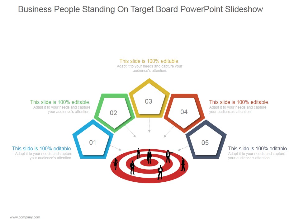 Business People Standing On Target Board Ppt PowerPoint Presentation Shapes