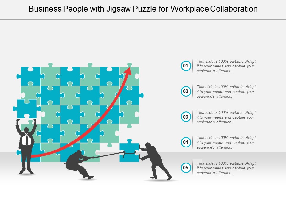 Business People With Jigsaw Puzzle For Workplace Collaboration Ppt PowerPoint Presentation Infographic Template Outfit