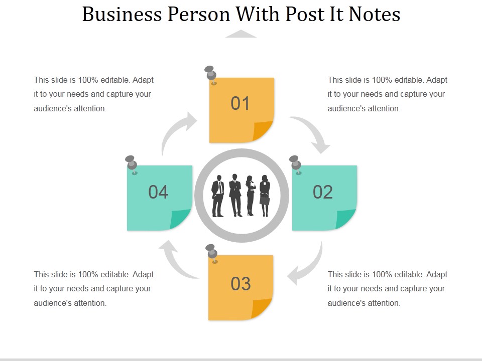 Business Person With Post It Notes Ppt PowerPoint Presentation Professional Influencers
