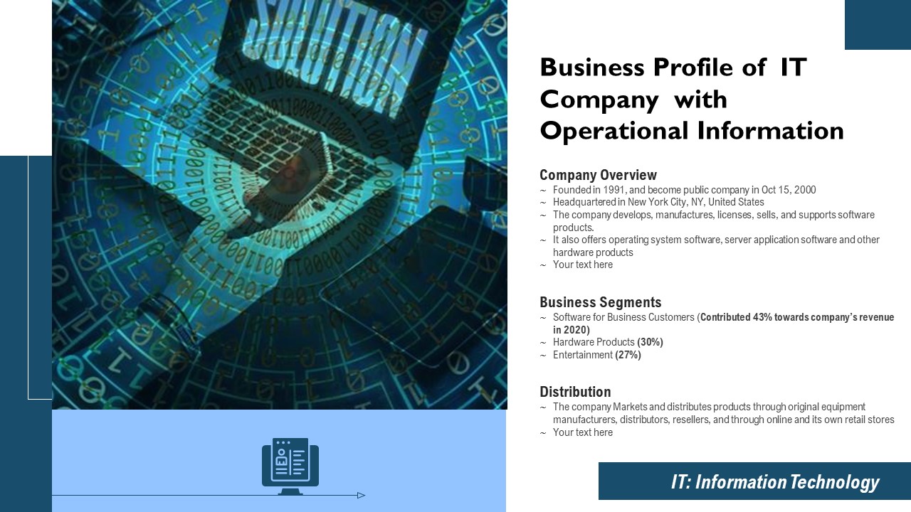 Business Profile Of It Company With Operational Information Ppt PowerPoint Presentation Show Skills PDF