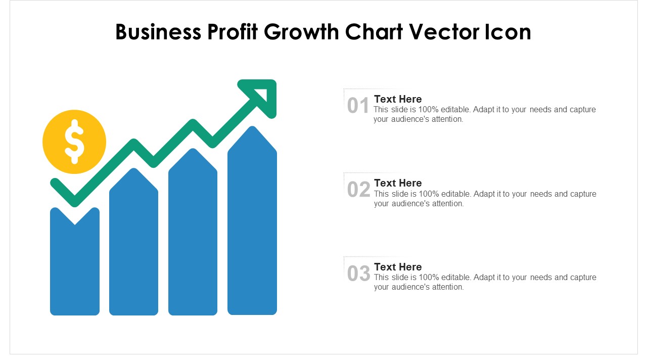 Business Profit Growth Chart Vector Icon Ppt File Brochure PDF