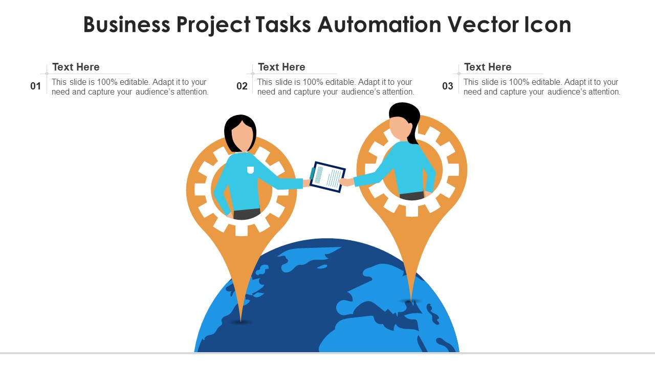 Business Project Tasks Automation Vector Icon Ppt PowerPoint Presentation Gallery Inspiration PDF