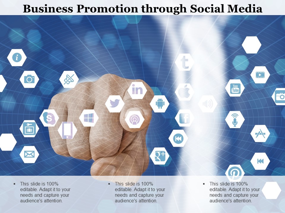 Business Promotion Through Social Media Ppt PowerPoint Presentation Outline Slideshow