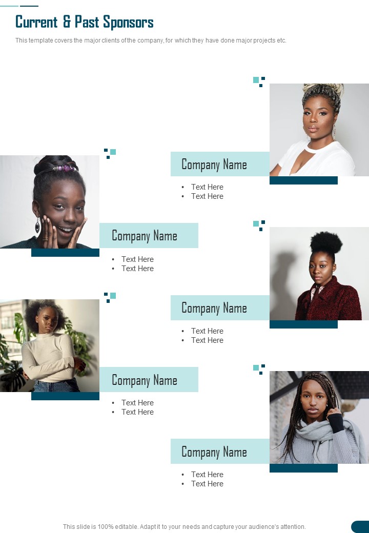 Business Proposal For Counseling Services Current And Past Sponsors One Pager Sample Example Document