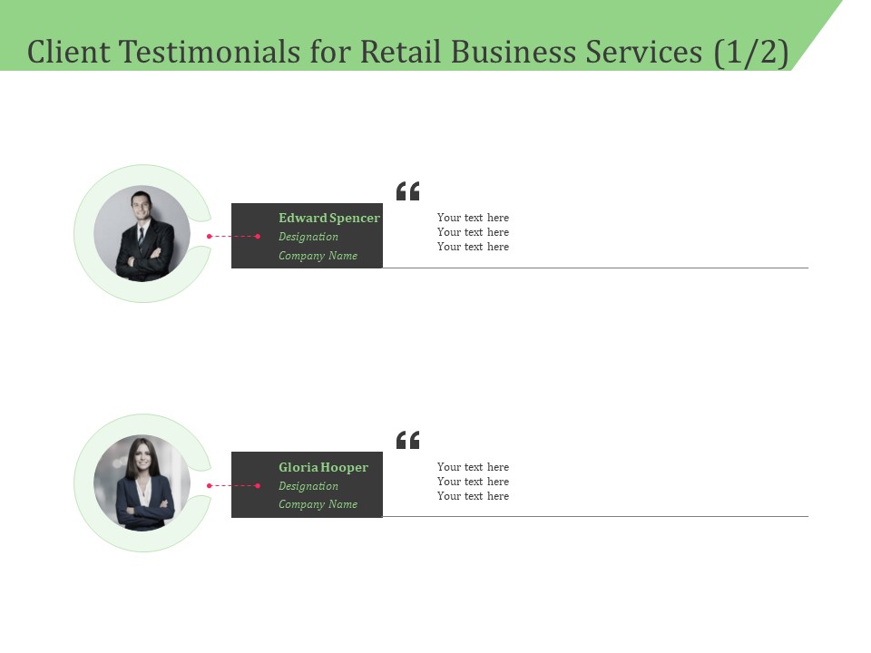 Business Retail Shop Selling Client Testimonials For Retail Business Services Designation Mockup PDF