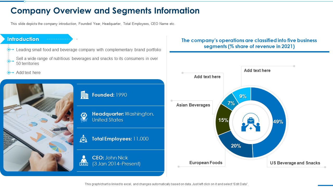 Business Round Investment Deck Company Overview And Segments Information Download PDF