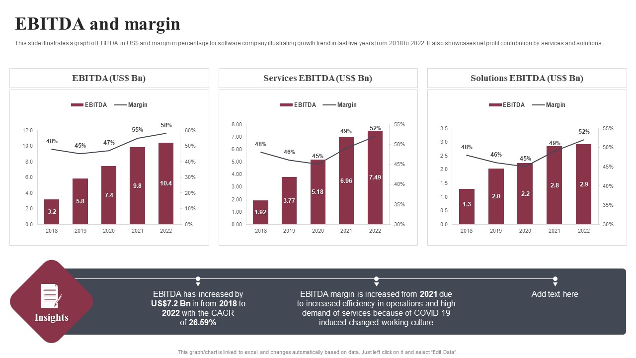 Business Software Development Company Profile EBITDA And Margin Summary PDF