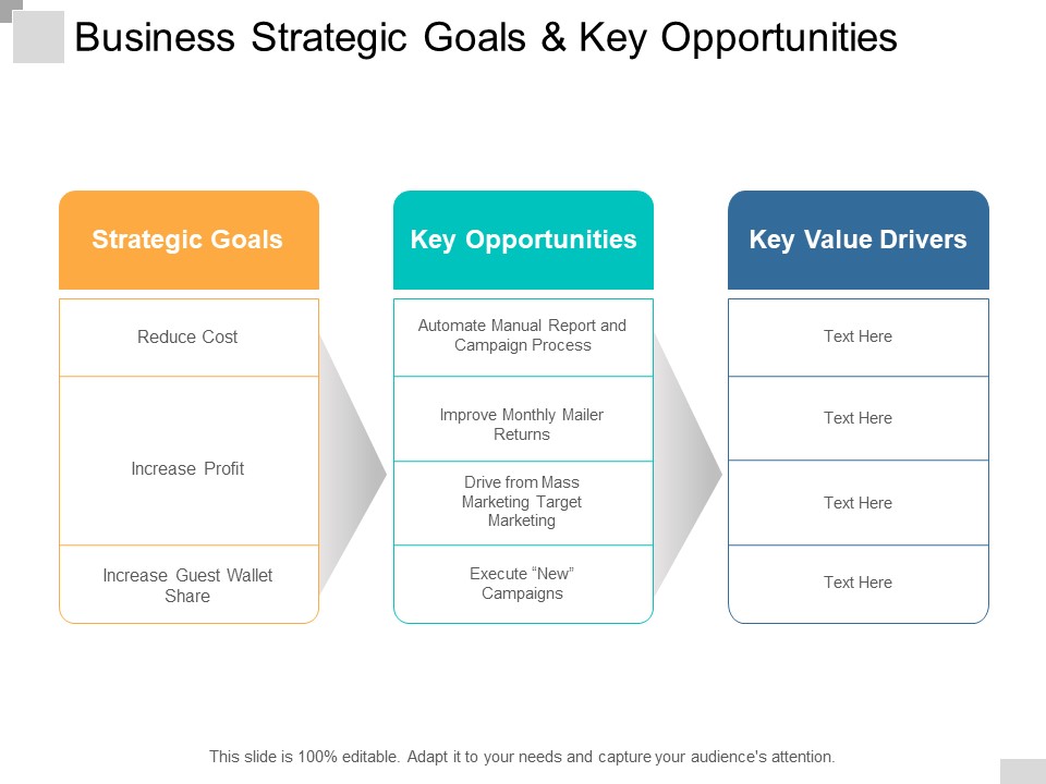 Business Strategic Goals And Key Opportunities Ppt PowerPoint Presentation Infographic Template Icon