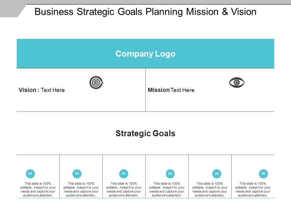 Business Strategic Goals Planning Mission And Vision Ppt PowerPoint Presentation Gallery Themes