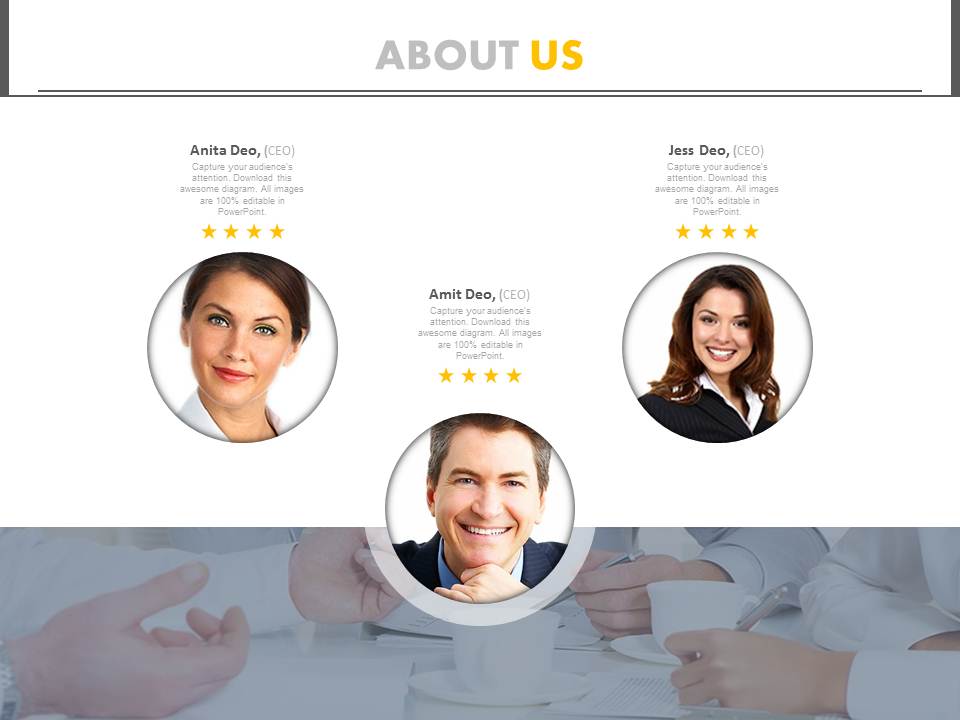Business Team About Us Design Powerpoint Slides