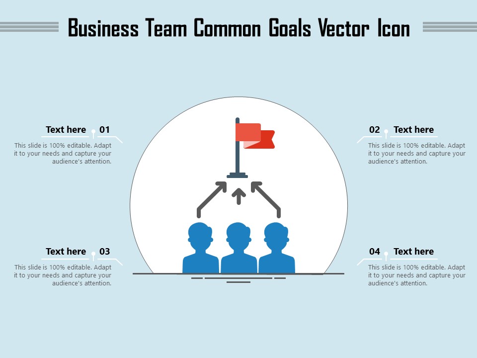 Business Team Common Goals Vector Icon Ppt PowerPoint Presentation File Visuals PDF
