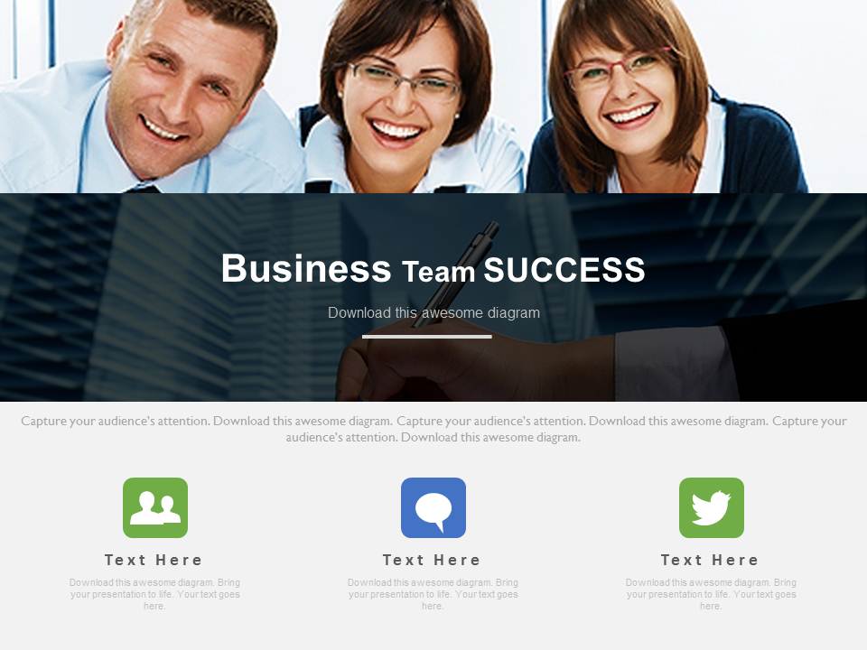 Business Team Happy For Their Success Powerpoint Slides